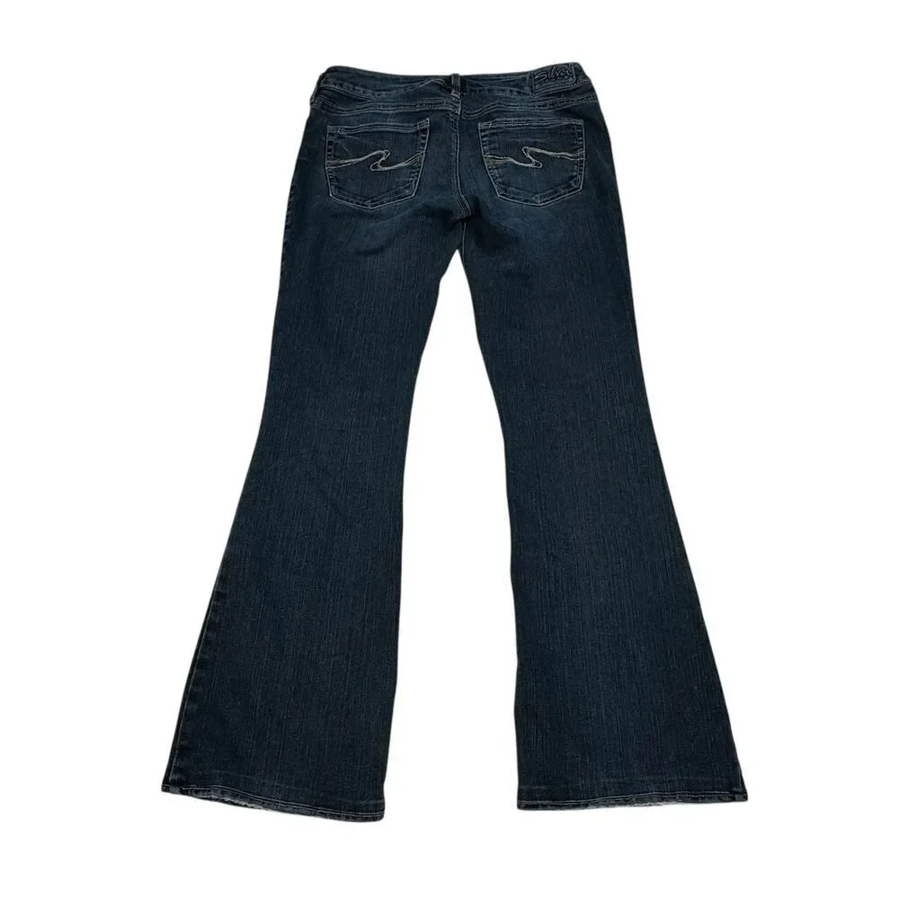 Silver Aiko Bootcut Dark Wash Low Rise Denim Blue Jeans Women’s Size 28x29